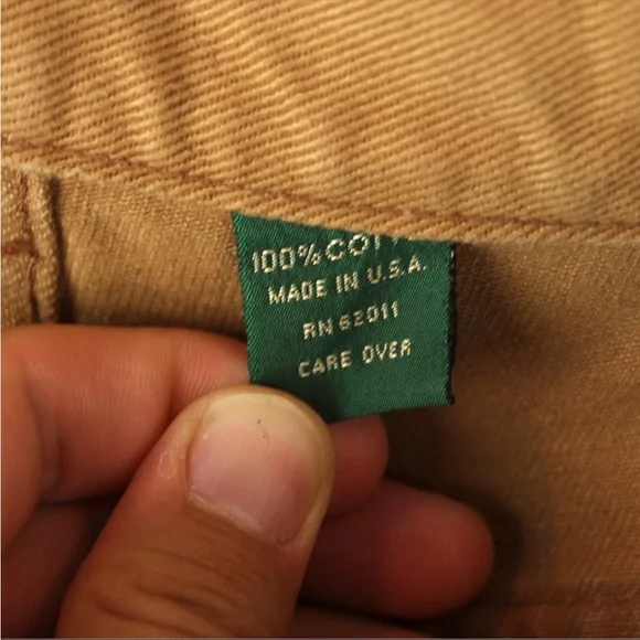 VTG J Crew Jeans Mens 32x 31 Khaki Tan Oarsman Pants For The Long Pull USA Made